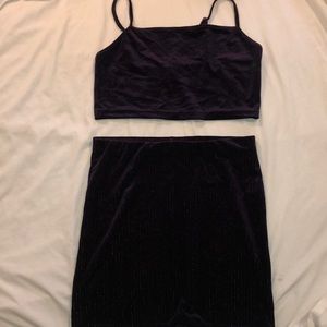 Dark purple skirt set